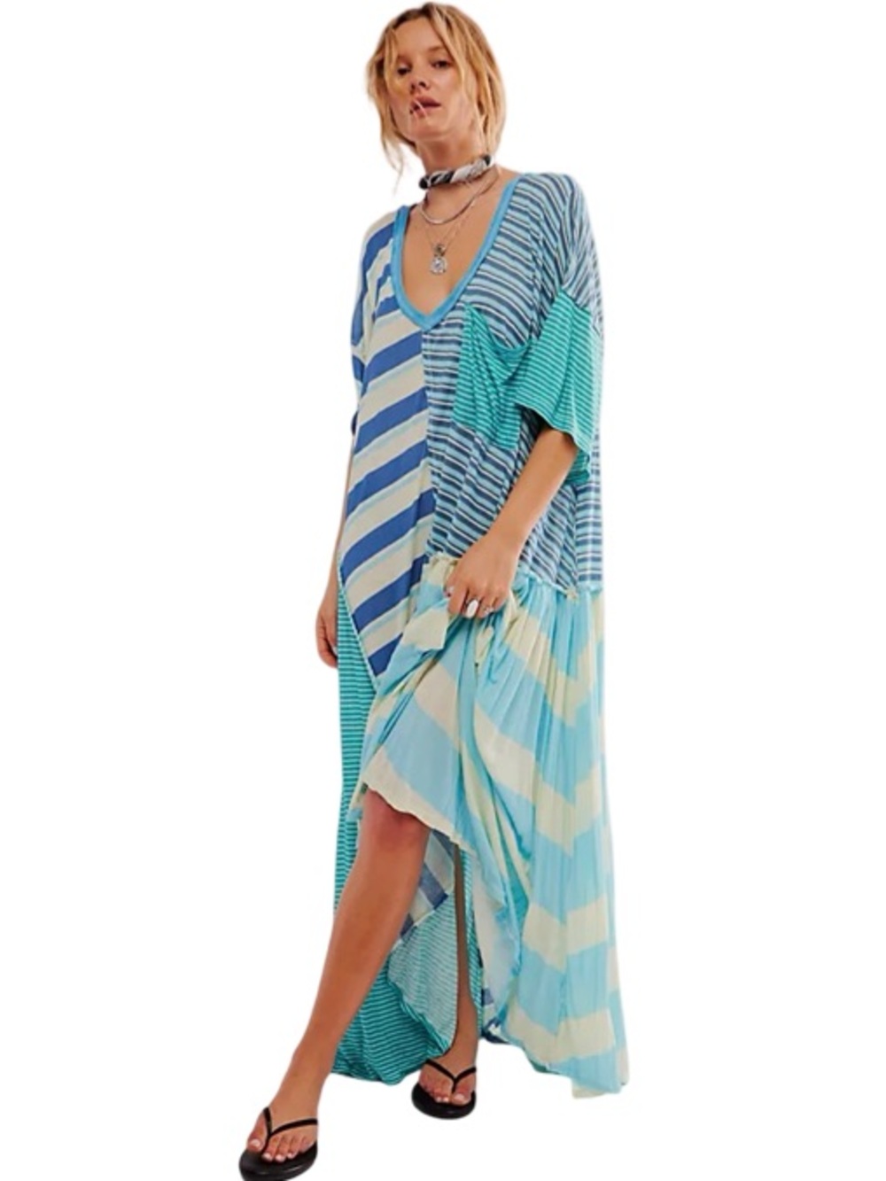 Free People Shellyanne Striped Maxi Dress